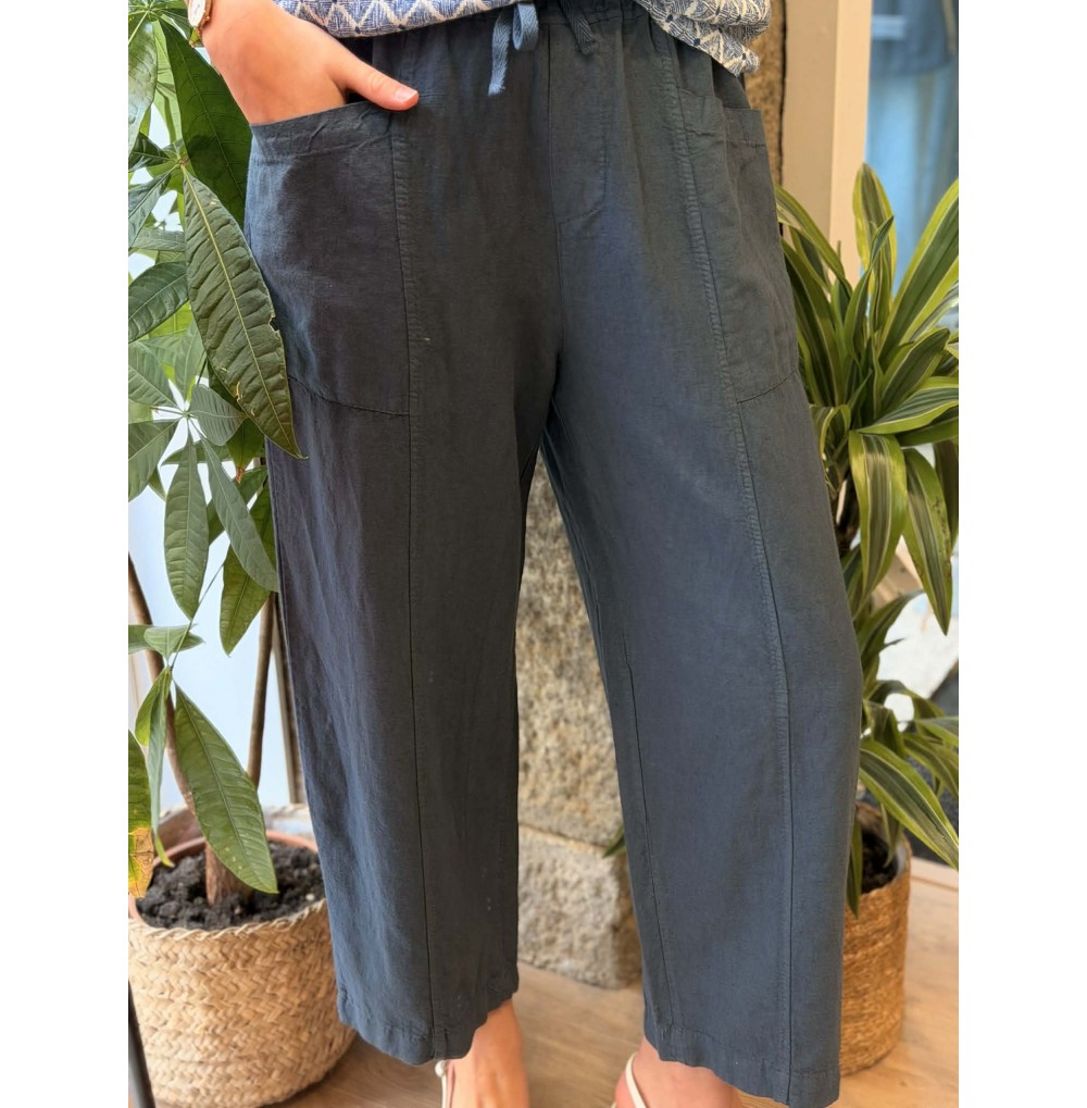 PANTALON 7/8 LIN